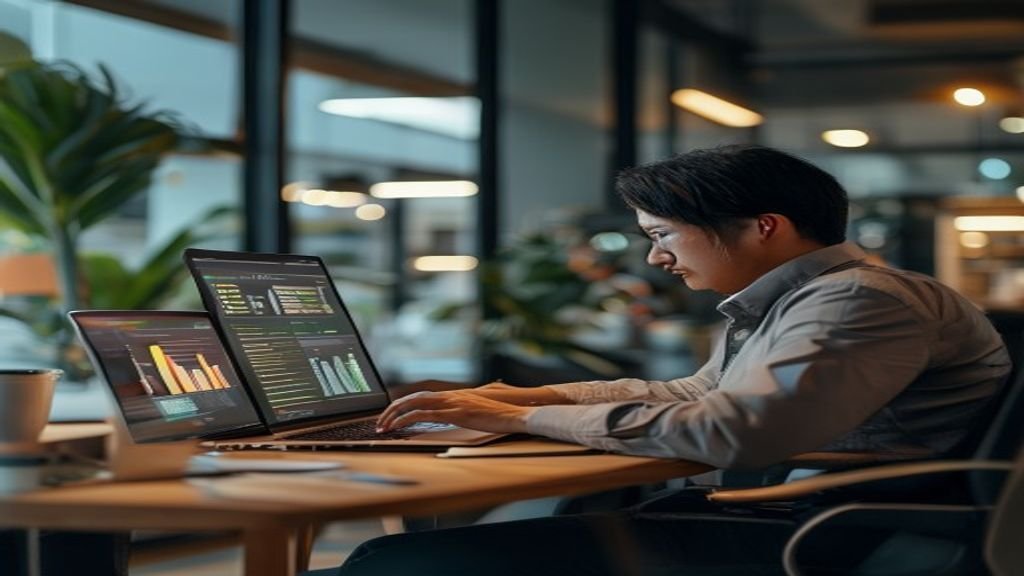 Gambar ilustrasi proses transaksi online aman dan cepat